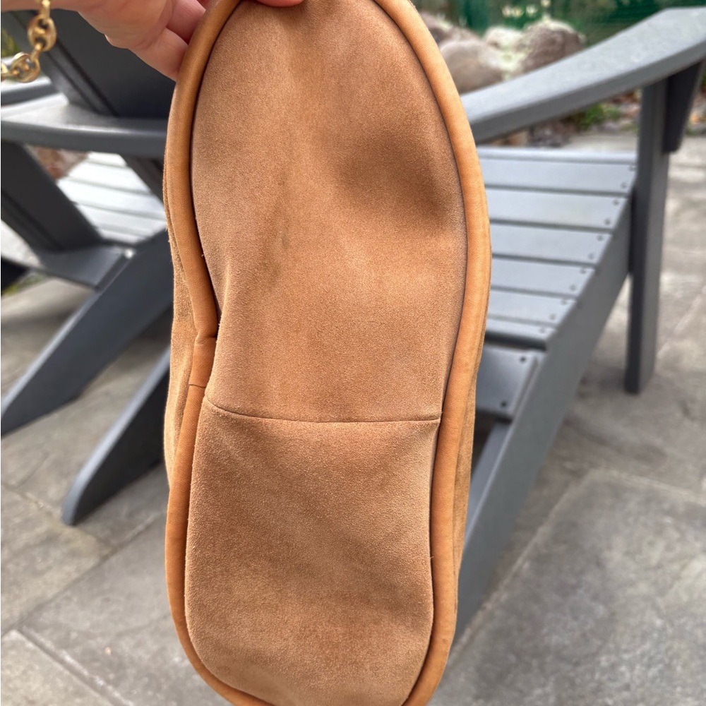 UGG Tan Suede Crossbody Bag with Relaxed Design - Picture 9 of 14